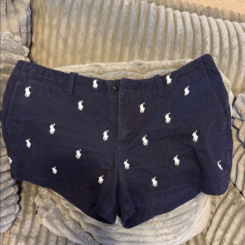 Polo by Ralph Lauren Blue and White Bermuda Shorts